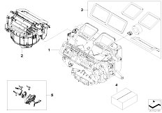 E93 325i N52N Cabrio / Heater And Air Conditioning/  Housing Parts Aut Air Conditioning Denso