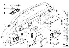 E90 335i N54 Sedan / Vehicle Trim/  Trim Panel Dashboard Mounting Parts