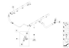 E90 M3 S65 Sedan / Fuel Preparation System Valves Pipes Of Fuel Injection System