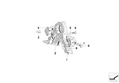 V8 507 8 Zyl Roadster / Engine/  Engine Housing Mounting Parts