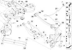 E90 M3 S65 Sedan / Rear Axle/  Rear Axle Support Wheel Suspension
