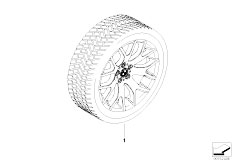 E70 X5 4.8i N62N SAV / Wheels Winterkomplettrad Kreuzspeiche 177 18