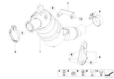 E91 320d N47 Touring / Exhaust System/  Catalyser Diesel Particulate Filter