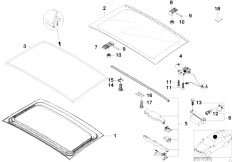 Z3 Z3 M3.2 S50 Coupe / Sliding Roof Folding Top Lifting Sunroof Parts