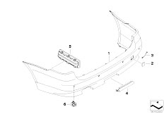 E61 525xi N52 Touring / Vehicle Trim/  Bumper Trim Panel Rear