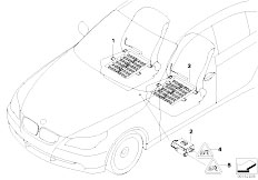 E60 525i M54 Sedan / Audio Navigation Electronic Systems/  Electr Compon Seat Occupancy Detection