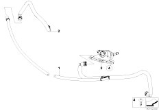 E60 530d M57N Sedan / Vehicle Electrical System/  Hose Lines Headlight Washer System