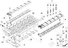 E91 325i N53 Touring / Engine/  Cylinder Head Attached Parts