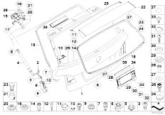 E61 525i M54 Touring / Bodywork/  Single Components For Trunk Lid