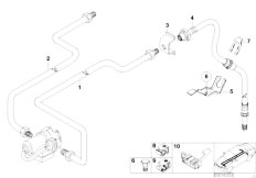 E36 318i M43 Sedan / Brakes Brake Pipe Rear Abs Asc T-2