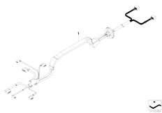 E71 X6 50iX N63 SAC / Engine Electrical System Wiring Harness Rear Differential