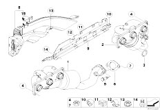 E61N 525i N53 Touring / Exhaust System/  Exhaust Manifold With Catalyst