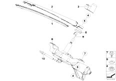 E87N 120i N43 5 doors / Vehicle Electrical System/  Single Parts For Rear Window Wiper