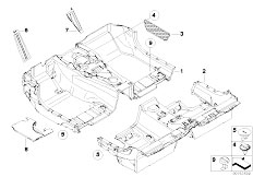 E64N 630i N53 Cabrio / Vehicle Trim/  Floor Covering