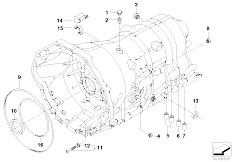 E63 645Ci N62 Coupe / Automatic Transmission/  Ga6hp26z Housing With Mounting Parts