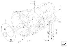 E61N 523i N52N Touring / Automatic Transmission/  Ga6hp19z Housing With Mounting Parts