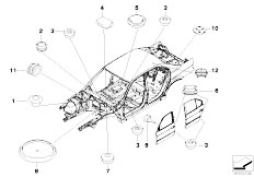 E39 523i M52 Sedan / Vehicle Trim/  Cover Lid Dummy Plug