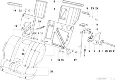 E34 M5 S38 Touring / Seats/  Through Loading Facility Single Parts