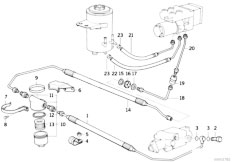 E31 850Ci M70 Coupe / Steering/  Oil Pipes Asc T