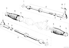 E21 316 M10 Sedan / Steering Tie Rods Without Steering Damper