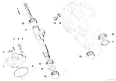 E12 528i M30 Sedan / Steering/  Hydro Steer Box Segment Shaft Suspension