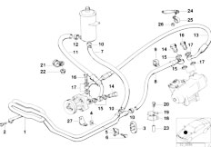 E34 525i M20 Sedan / Steering/  Hydro Steering Oil Pipes