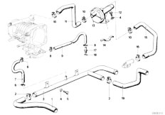 E12 528i M30 Sedan / Engine/  Cooling System Water Hoses-2