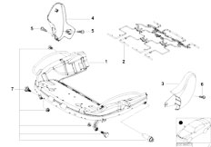 E46 320Ci M54 Cabrio / Seats/  Basic Seat Seat Frame