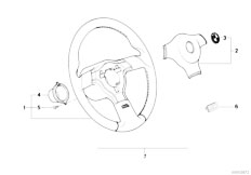 E34 520i M50 Touring / Steering/  Sports Steering Wheel M Technik-2