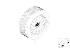 E46 318Ci N46 Cabrio / Wheels/  Winter Complete Wheel Cross Spoke 42
