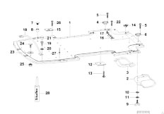 E46 330Ci M54 Cabrio / Universal Accessories/  Trailer Indiv Parts Floor Assembly