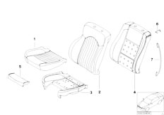 E39 M5 S62 Sedan / Seats Bmw Sports Seat Upholstery Parts