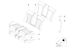 E39 M5 S62 Sedan / Seats Rear Seat Cover