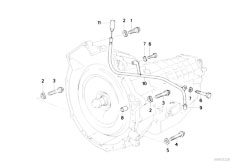 E34 520i M50 Sedan / Automatic Transmission/  Gearbox Mounting Parts-4