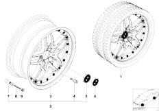 E46 318Ci N46 Cabrio / Wheels/  Bmw Composite Wheel Double Spoke 71