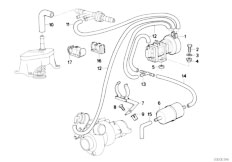 E30 324td M21 4 doors / Engine/  Vacum Control Engine Turbo Charger