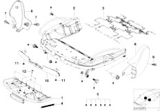 E46 318Ci N42 Cabrio / Seats/  Sports Seat Frame Mech El Single Parts