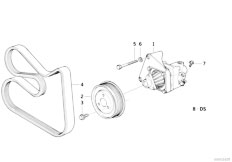 E36 318is M44 Coupe / Steering/  Power Steering Pump