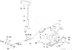 E34 520i M50 Touring / Gearshift/  Gear Shift Parts Automatic Gearbox