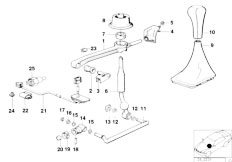 E30 325i M20 Cabrio / Gearshift/  Gearbox Shifting Parts-2