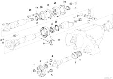 E34 525ix M50 Sedan / Drive Shaft/  Drive Shaft Single Components 4 Wheel-2