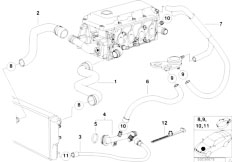 Z3 Z3 1.9 M43 Roadster / Engine Cooling System Water Hoses