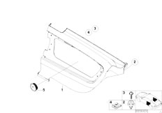 E46 330Cd M57N Coupe / Vehicle Trim/  Lateral Trim Panel Rear