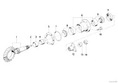 E30 325ix M20 4 doors / Front Axle/  Final Drive Front Axle Parts 4 Wheel-2