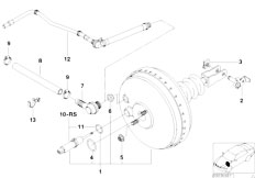 E36 316i M43 Sedan / Brakes/  Power Brake Unit Depression