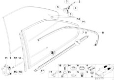 E36 M3 S50 Coupe / Vehicle Trim/  Vent Window