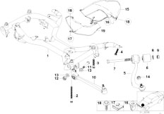 E38 750i M73N Sedan / Front Axle/  Front Axle Support Wishbone