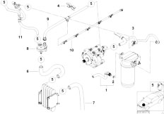 E39 525d M57 Touring / Fuel Preparation System/  Fuel Pipe