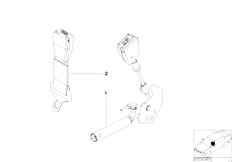 E39 530i M54 Sedan / Restraint System And Accessories/  Lower Strap Front