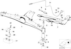 E36 323ti M52 Compact / Rear Axle/  Rear Axle Support Wheel Suspension